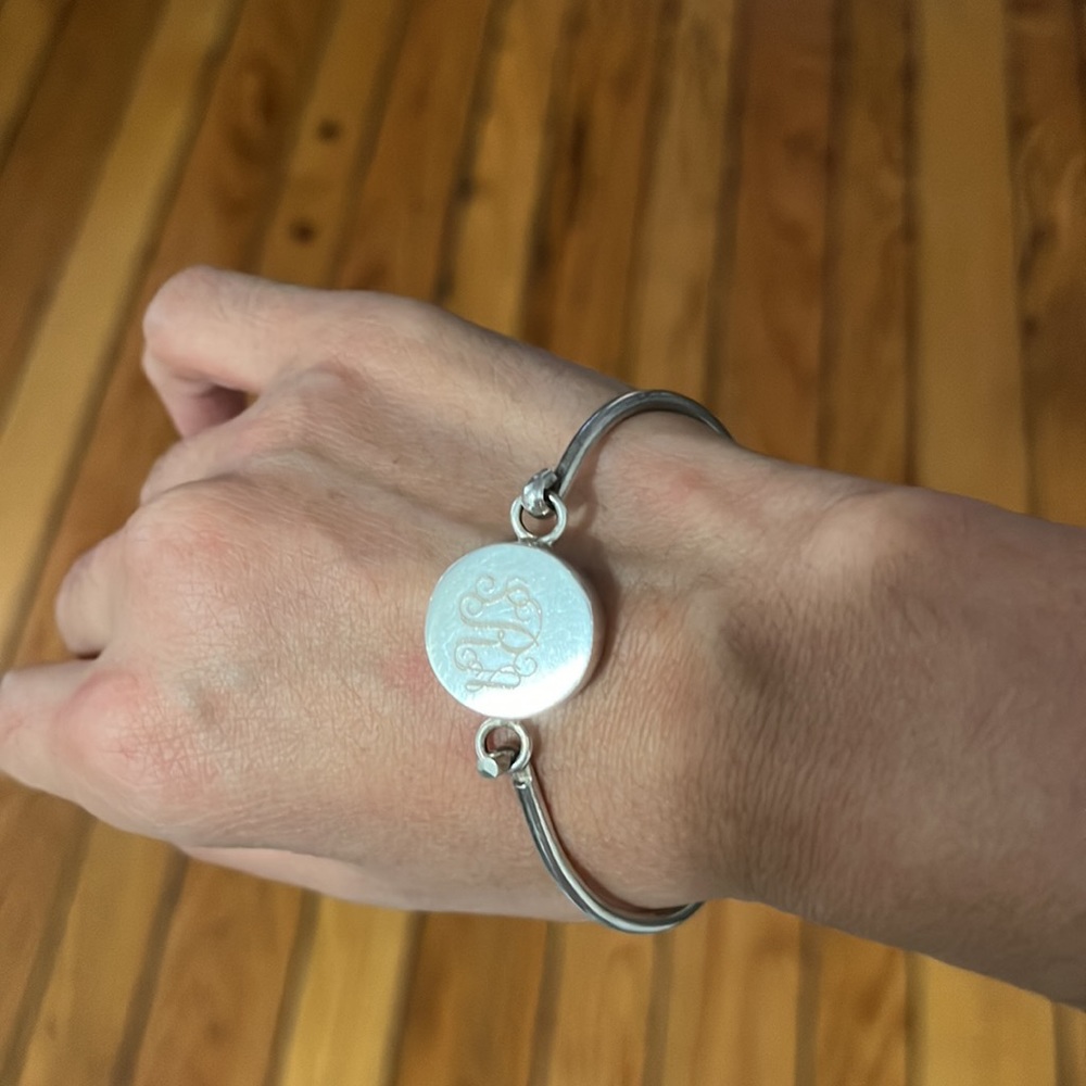 Sterling Silver Monogrammed Bangle - image 8